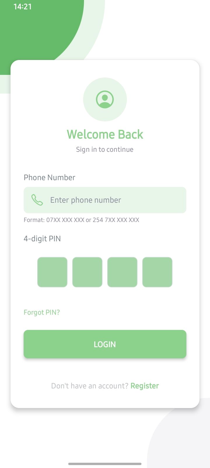 NovaPay mobile app screenshot